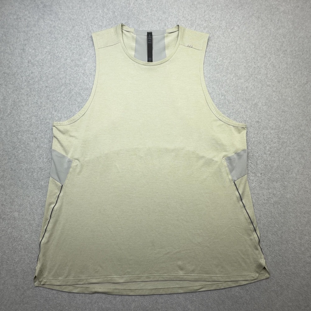 Lululemon Fast And Free Tank Top Mens XXL Beige Sleeveless Performance Running